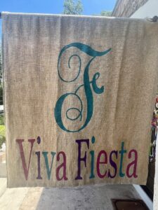 an example of a fiesta banner for the home entry way