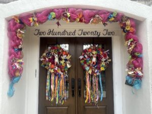 Fiesta garland adds more splash to an entry way