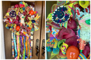Fiesta wreaths are popular to decorate entry doors